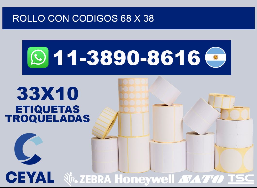rollo con codigos 68 x 38