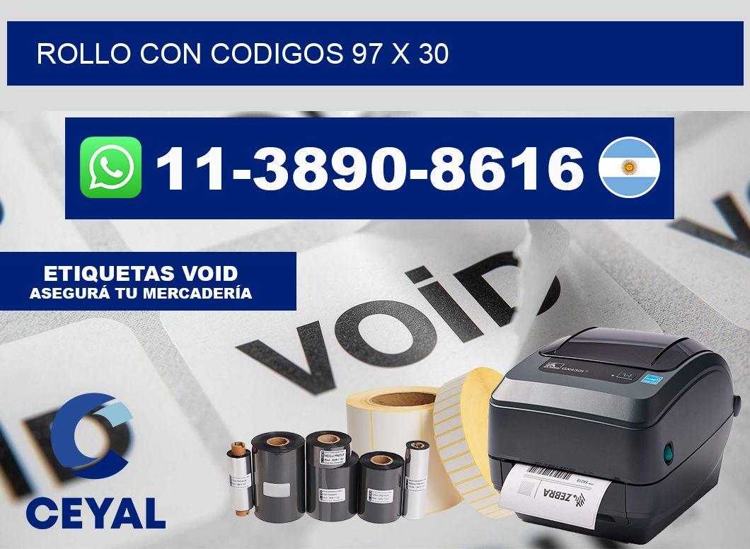 rollo con codigos 97 x 30