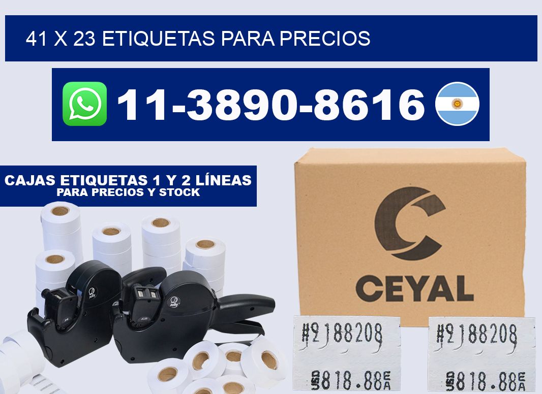 41 x 23 etiquetas para precios