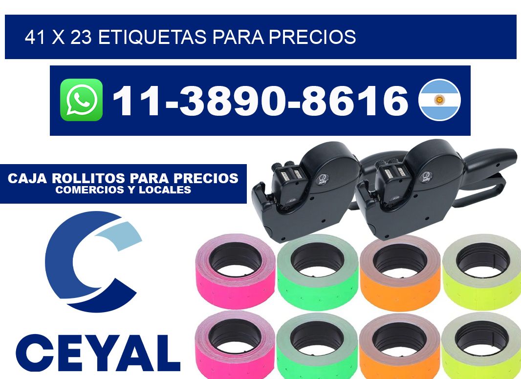 41 x 23 etiquetas para precios