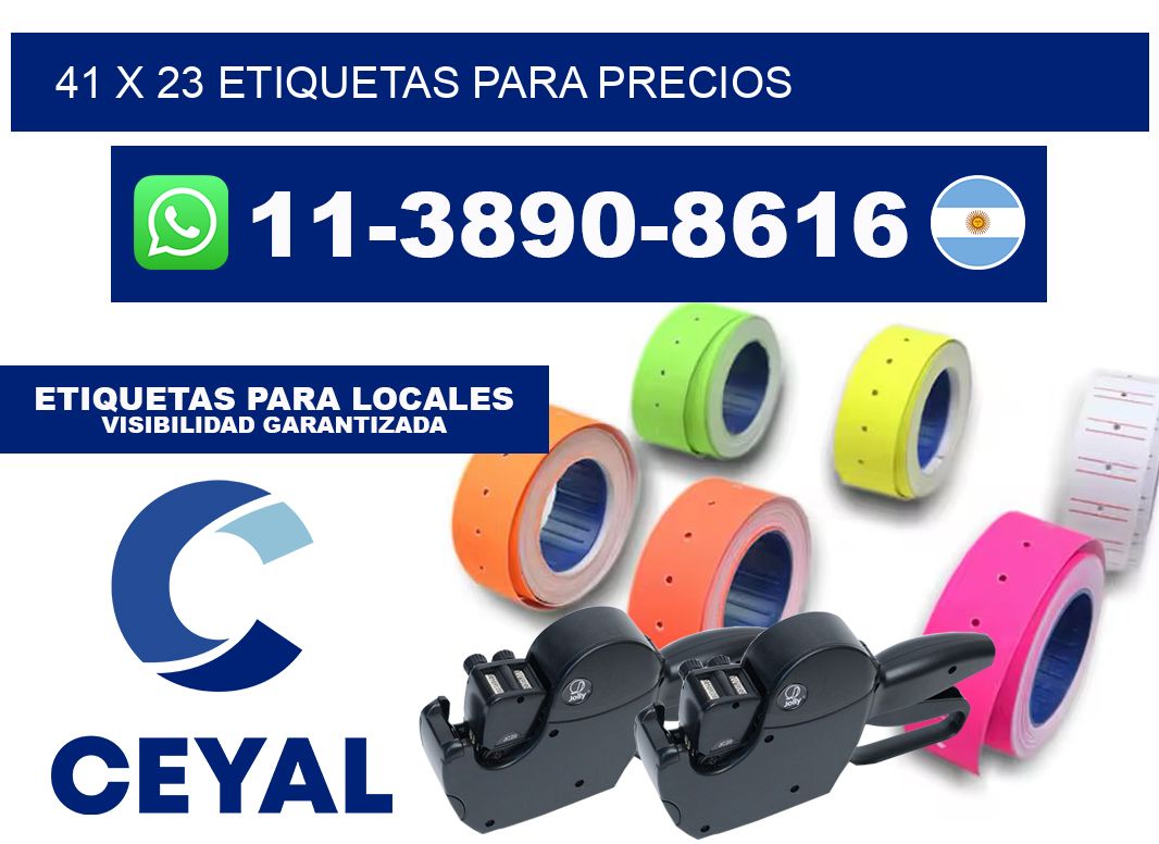 41 x 23 etiquetas para precios