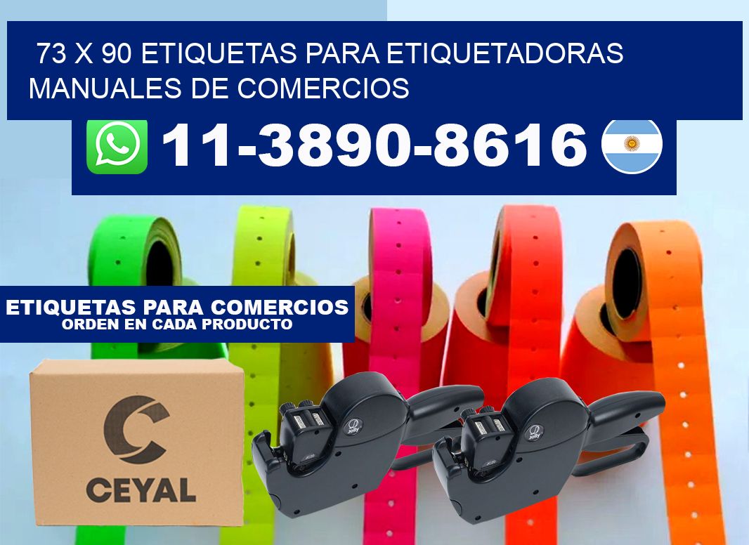 73 x 90 etiquetas para etiquetadoras manuales de comercios