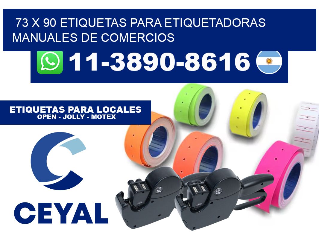 73 x 90 etiquetas para etiquetadoras manuales de comercios