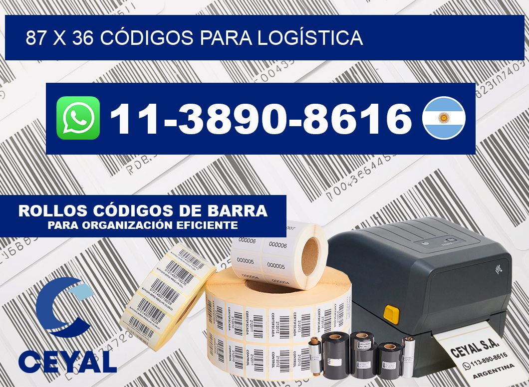 87 x 36 CÓDIGOS PARA LOGÍSTICA