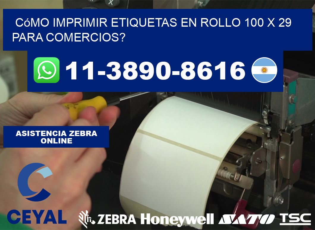 Cómo imprimir etiquetas en rollo 100 x 29 para comercios?