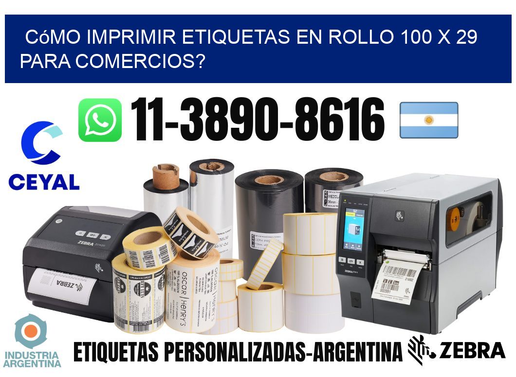 Cómo imprimir etiquetas en rollo 100 x 29 para comercios?
