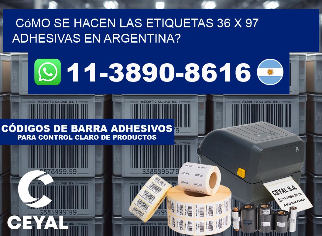 Cómo se hacen las etiquetas 36 x 97 adhesivas en Argentina?