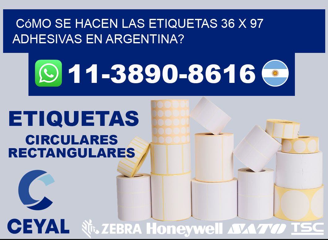 Cómo se hacen las etiquetas 36 x 97 adhesivas en Argentina?