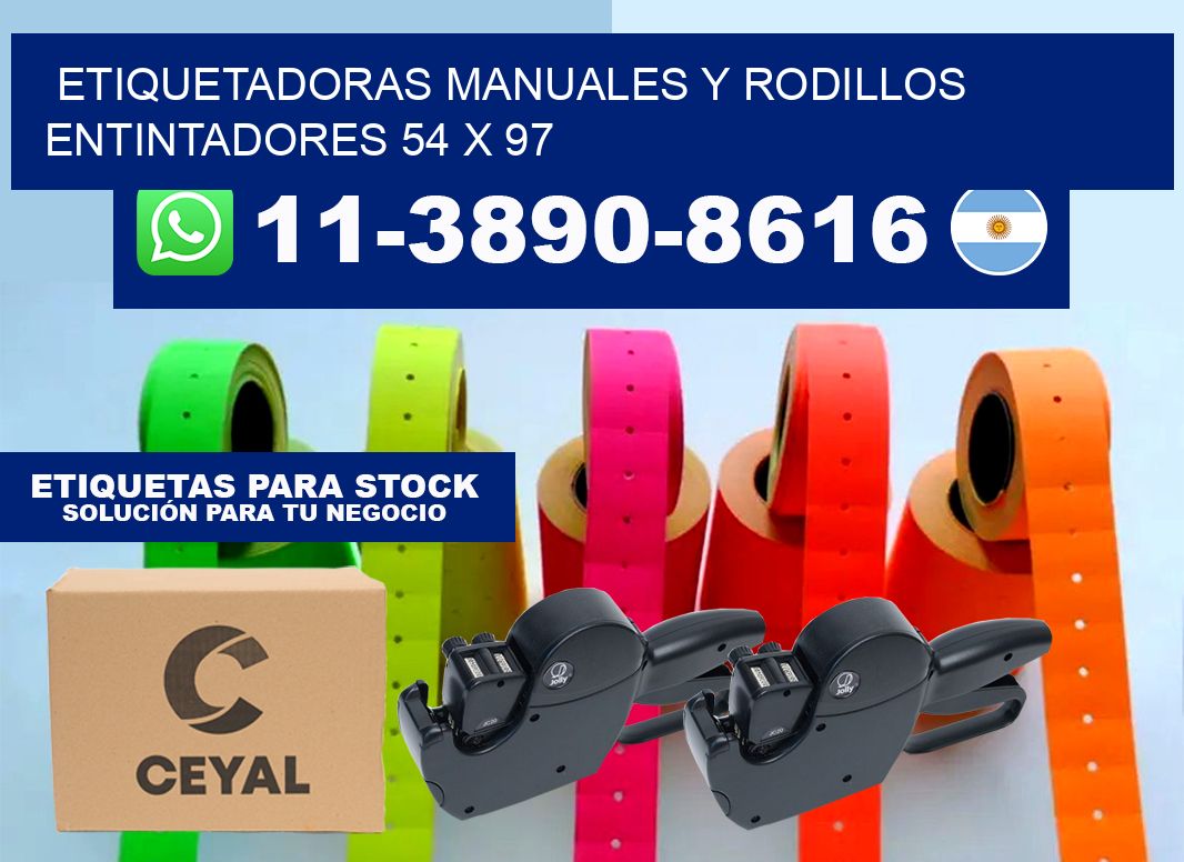 Etiquetadoras manuales y rodillos entintadores 54 x 97