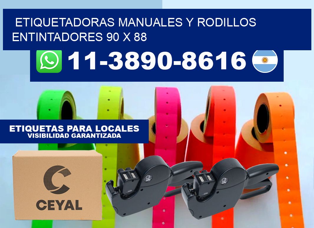 Etiquetadoras manuales y rodillos entintadores 90 x 88