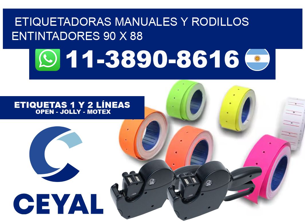 Etiquetadoras manuales y rodillos entintadores 90 x 88