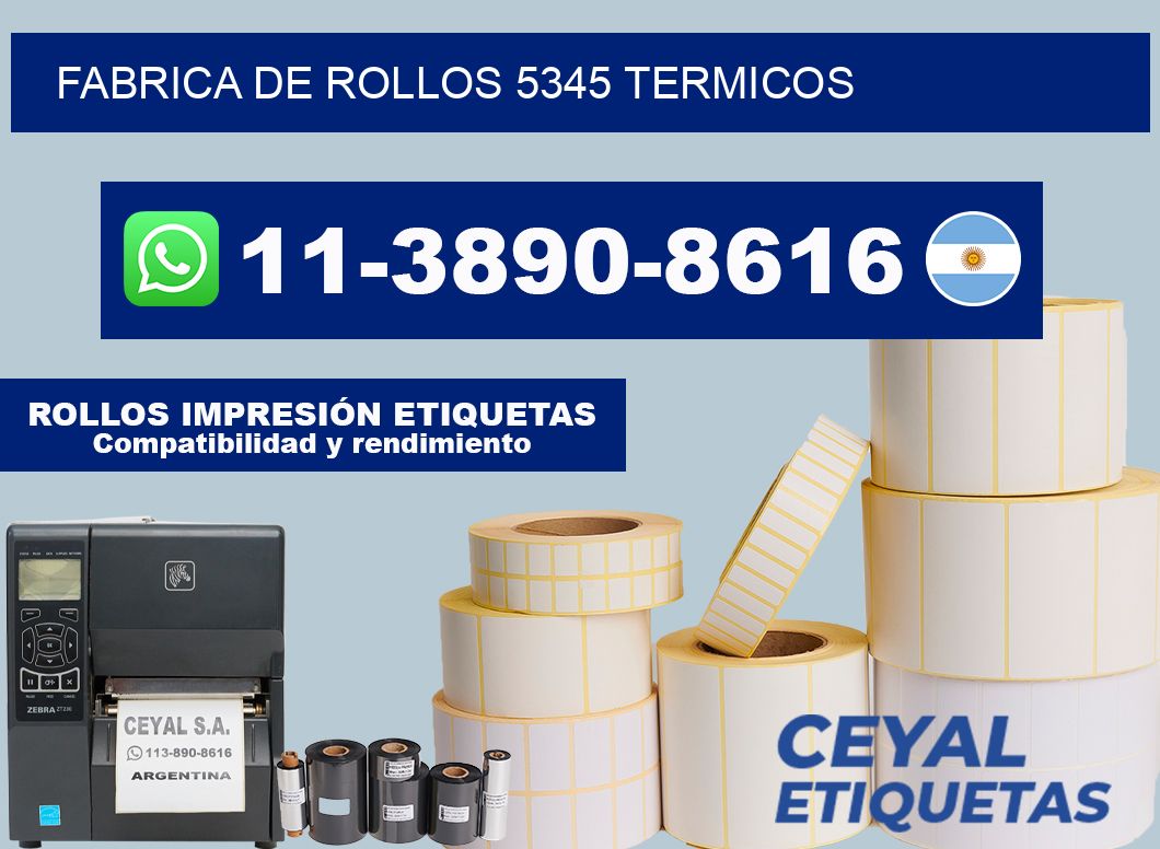 FABRICA DE ROLLOS 5345 TERMICOS