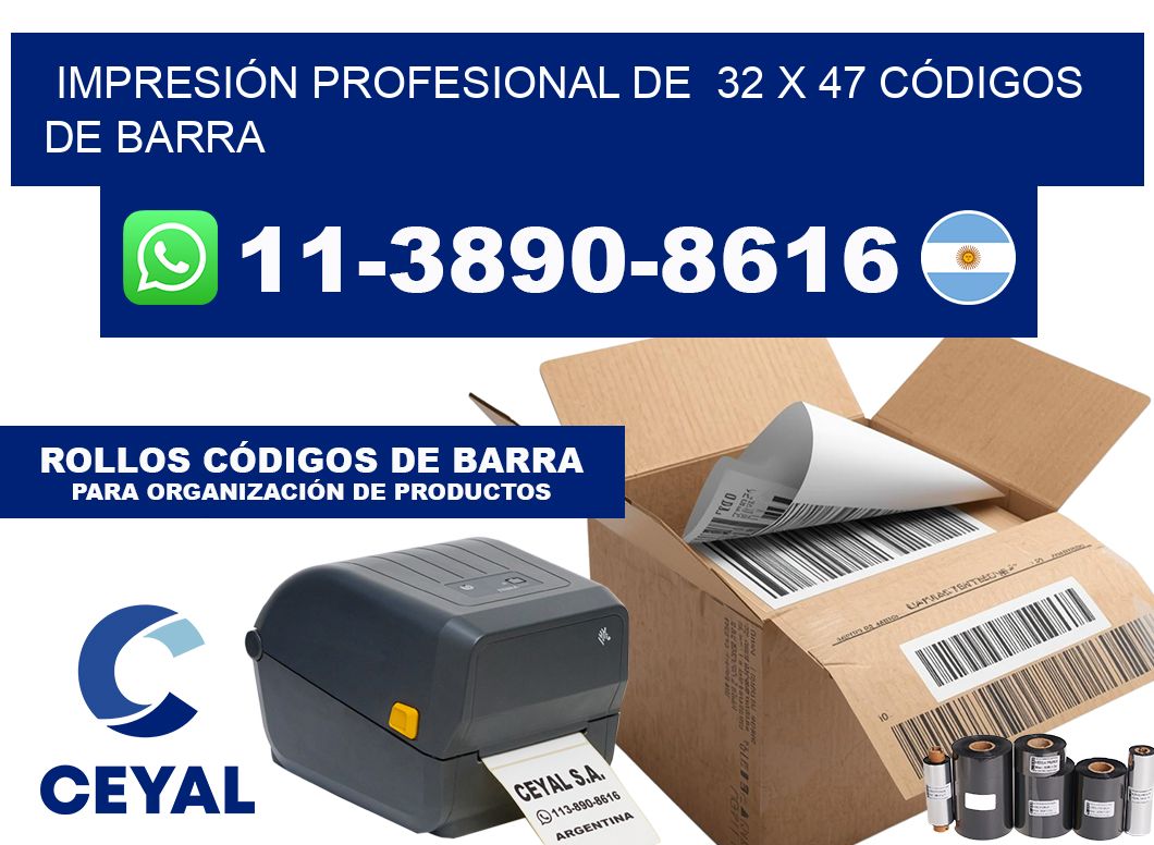 IMPRESIÓN PROFESIONAL DE  32 x 47 CÓDIGOS DE BARRA