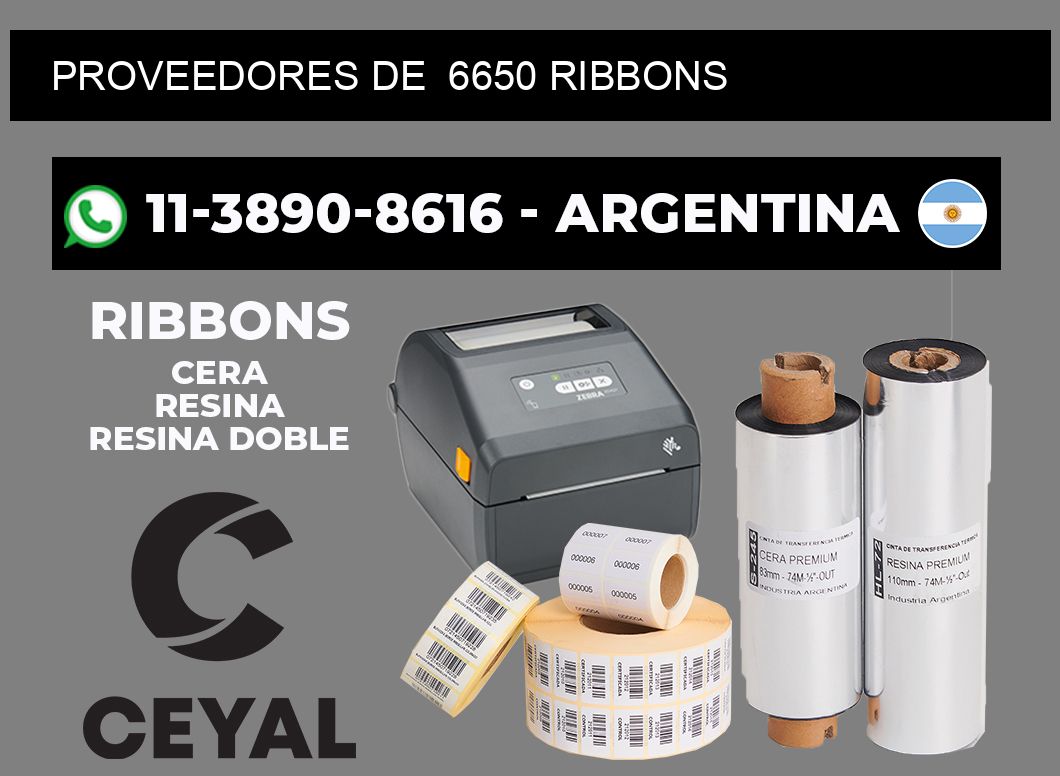 Proveedores de  6650 ribbons