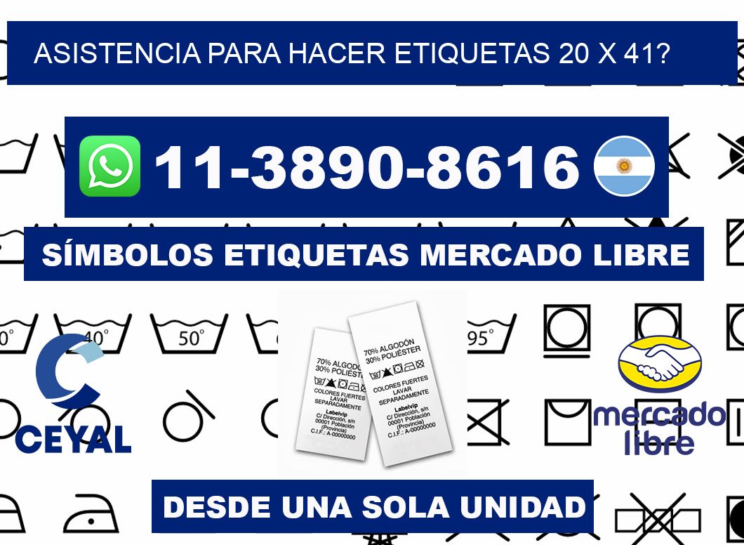 asistencia para hacer etiquetas 20 x 41?