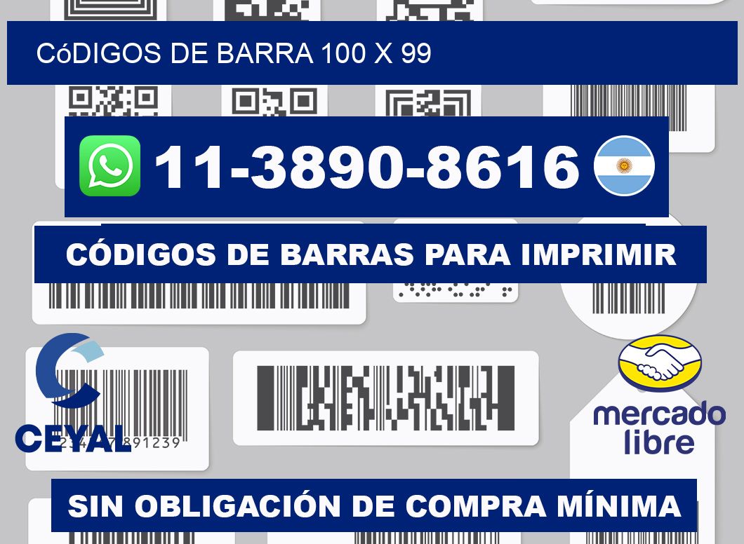 códigos de barra 100 x 99