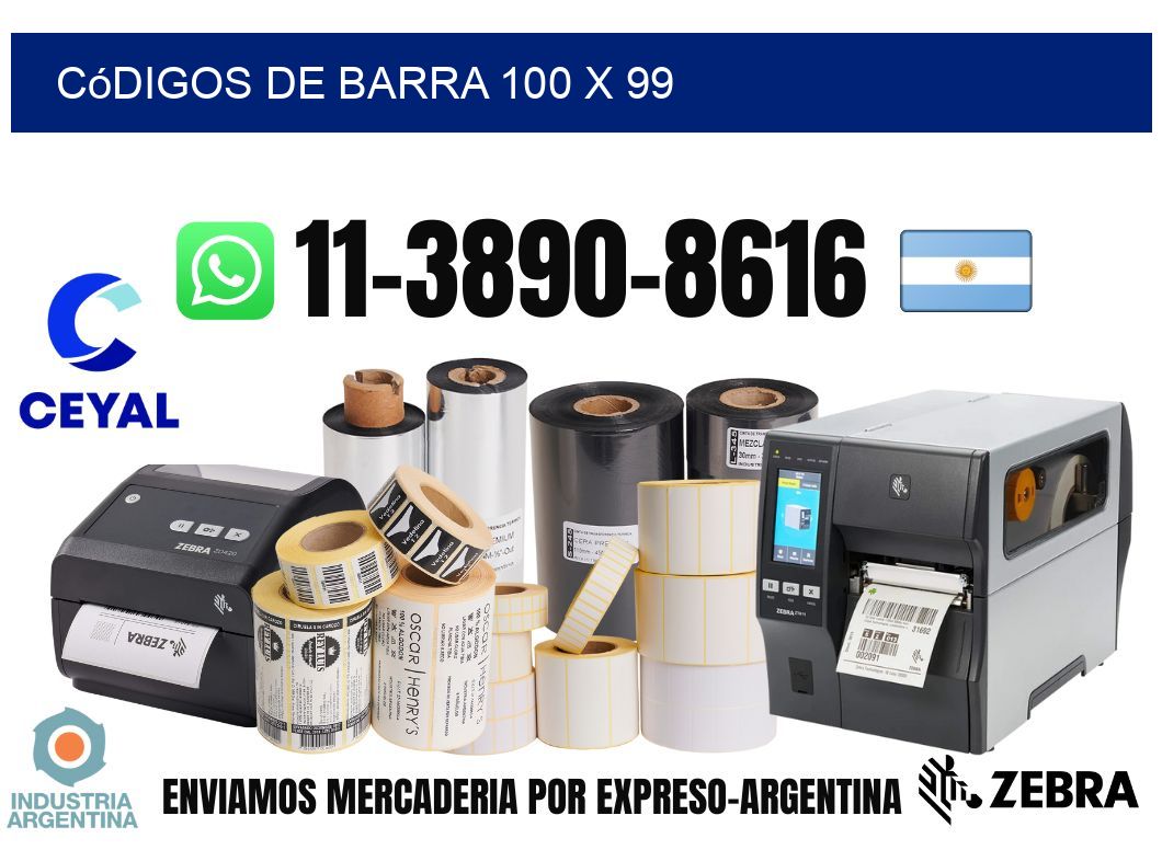 códigos de barra 100 x 99