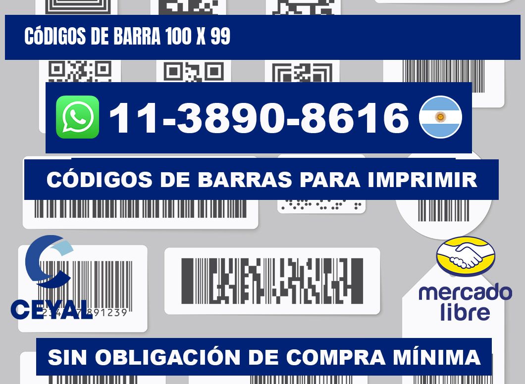 códigos de barra 100 x 99