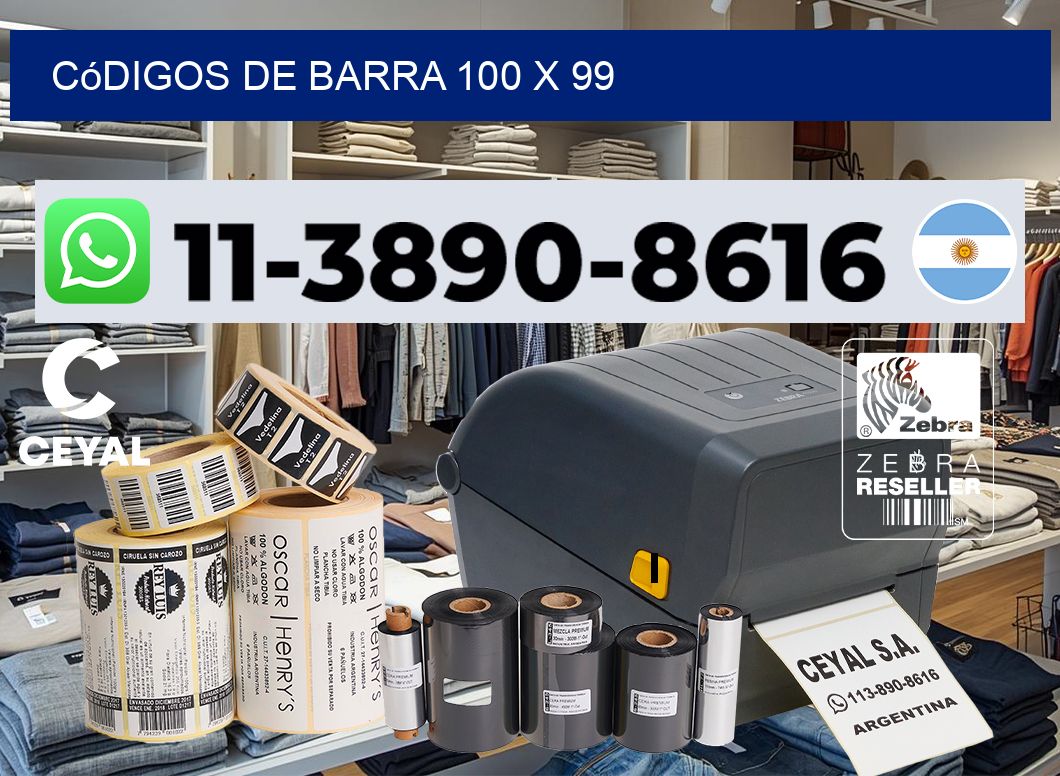 códigos de barra 100 x 99