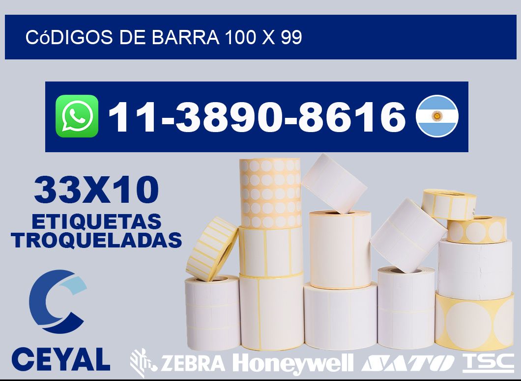 códigos de barra 100 x 99