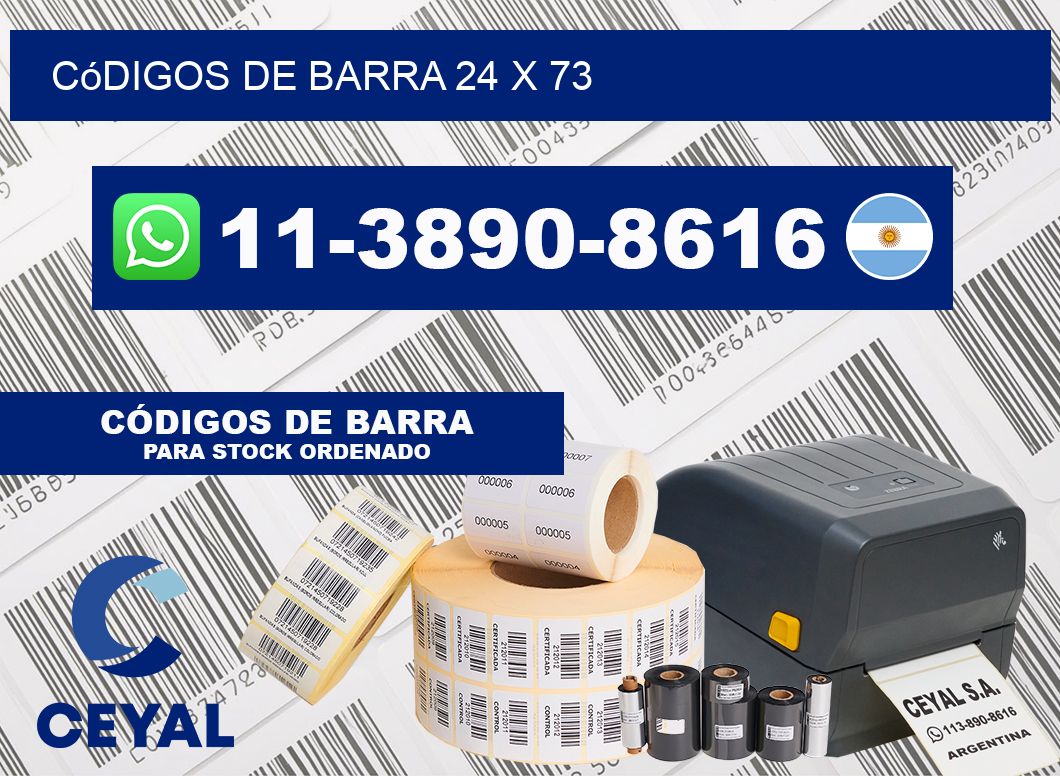 códigos de barra 24 x 73