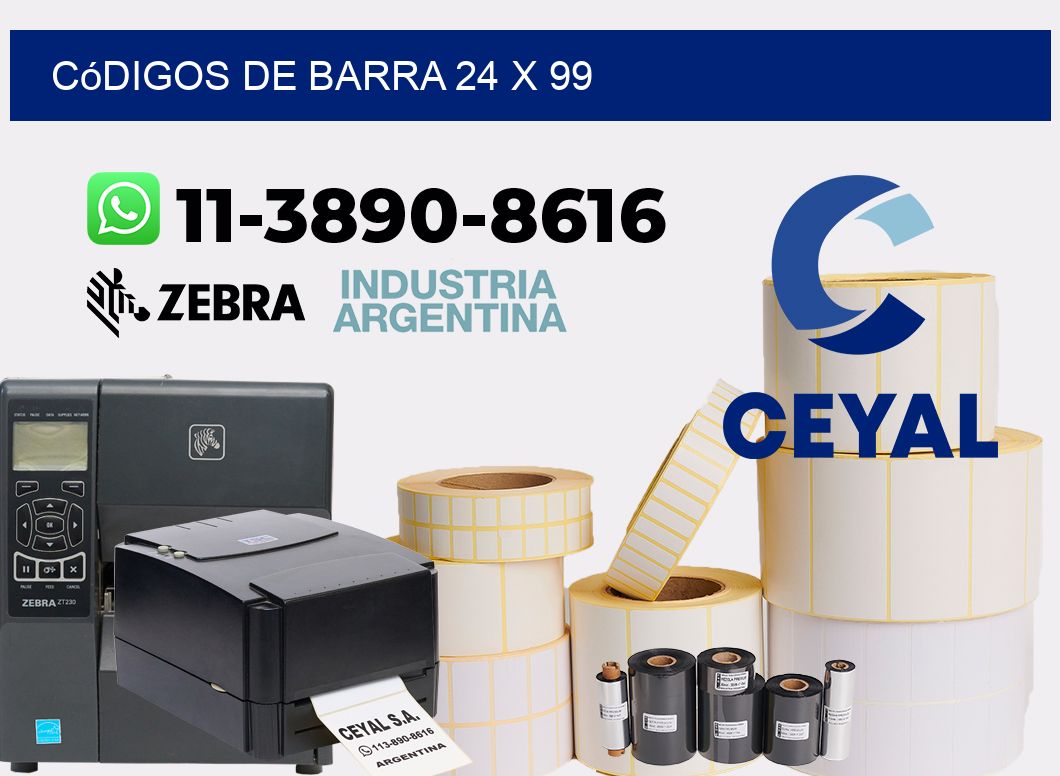 códigos de barra 24 x 99