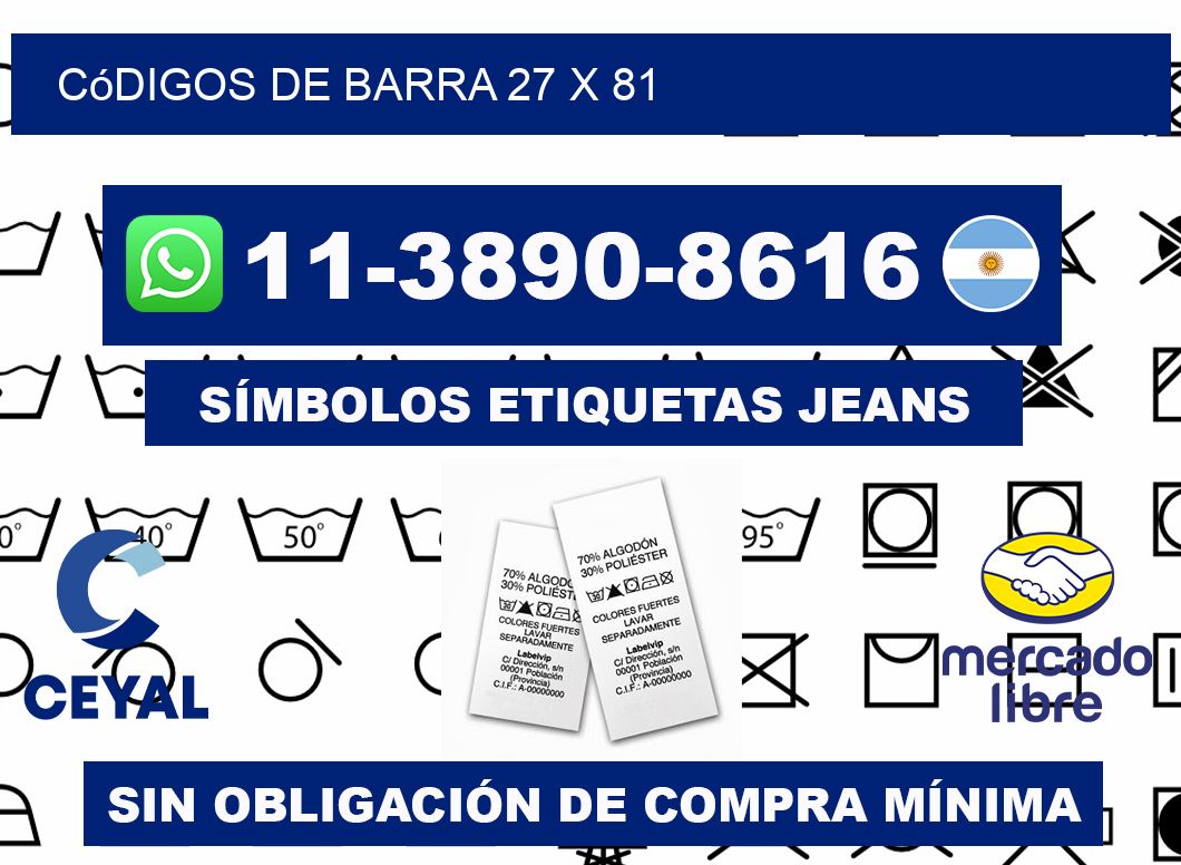 códigos de barra 27 x 81