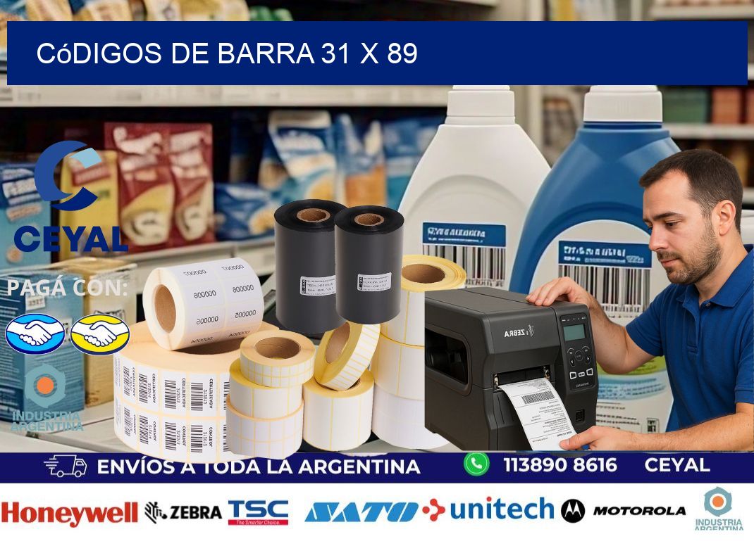 códigos de barra 31 x 89