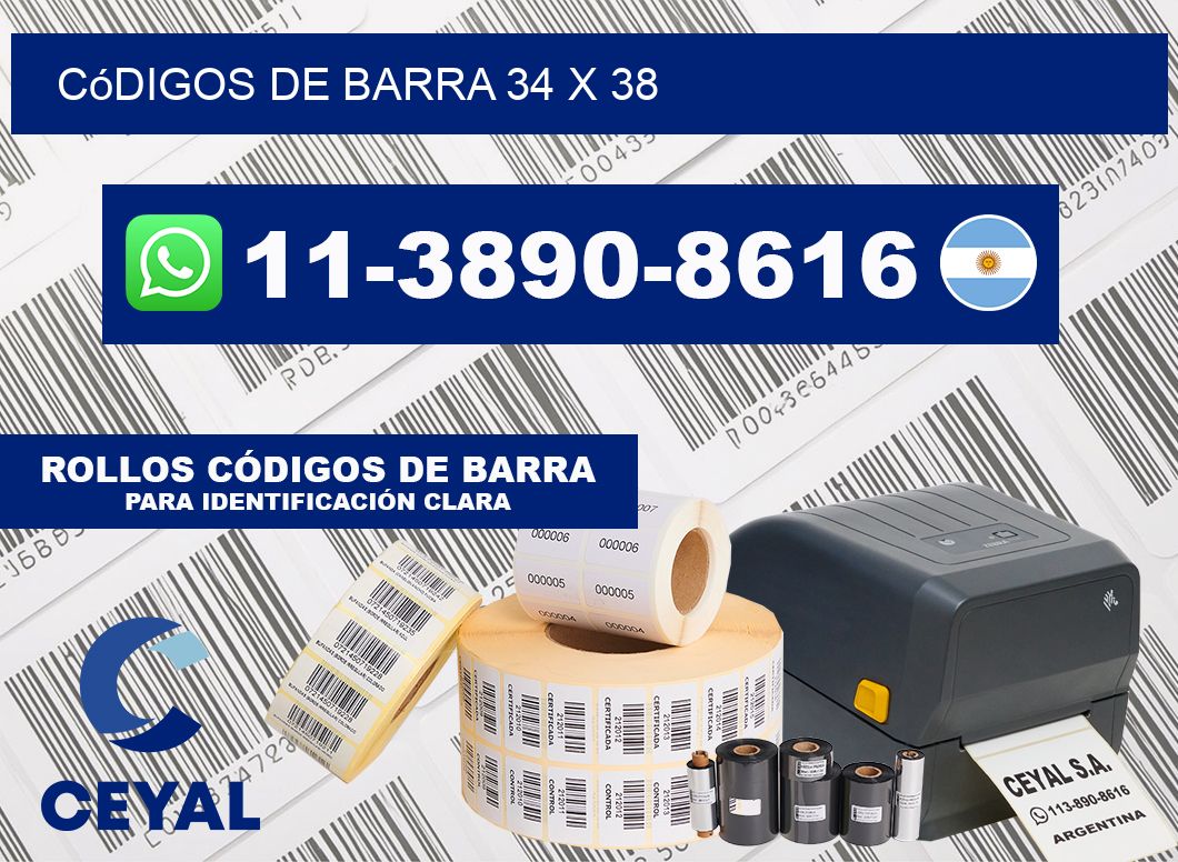 códigos de barra 34 x 38