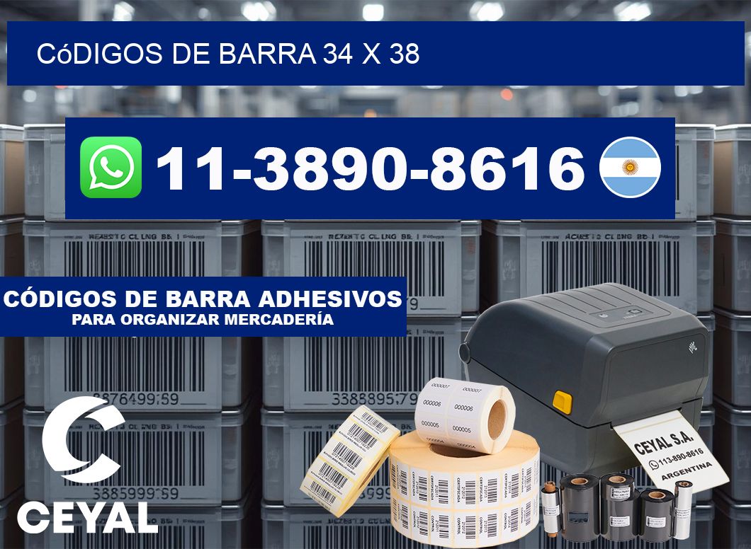 códigos de barra 34 x 38