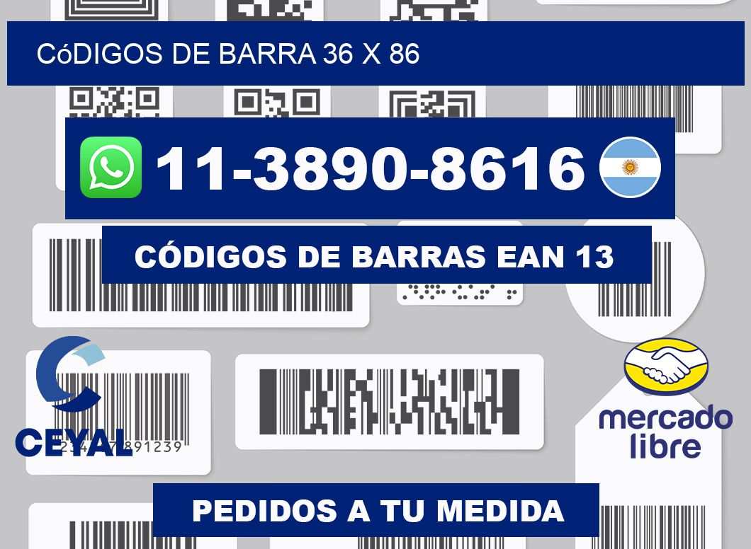 códigos de barra 36 x 86