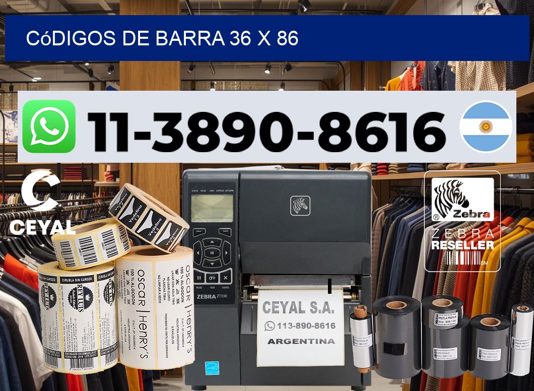 códigos de barra 36 x 86