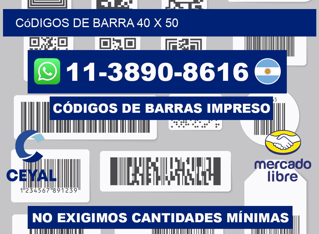 códigos de barra 40 x 50