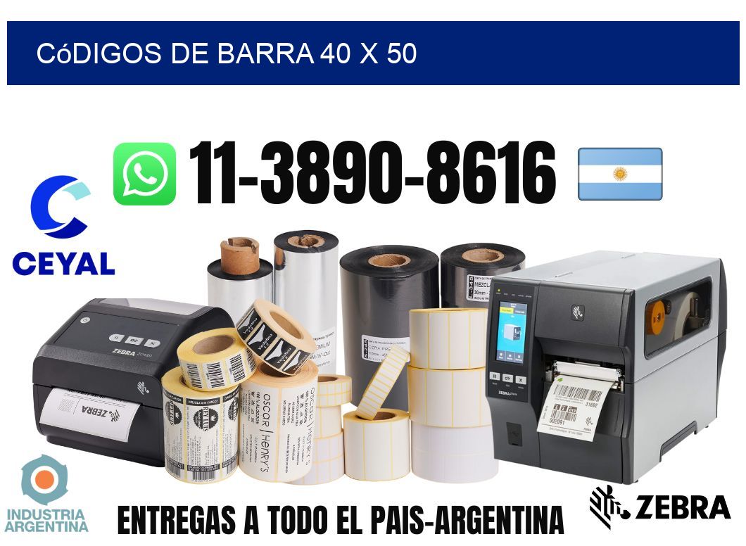 códigos de barra 40 x 50