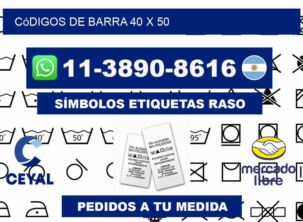 códigos de barra 40 x 50