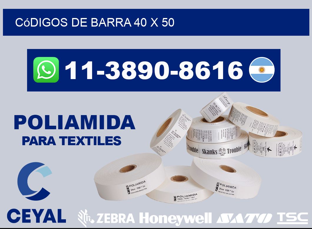 códigos de barra 40 x 50
