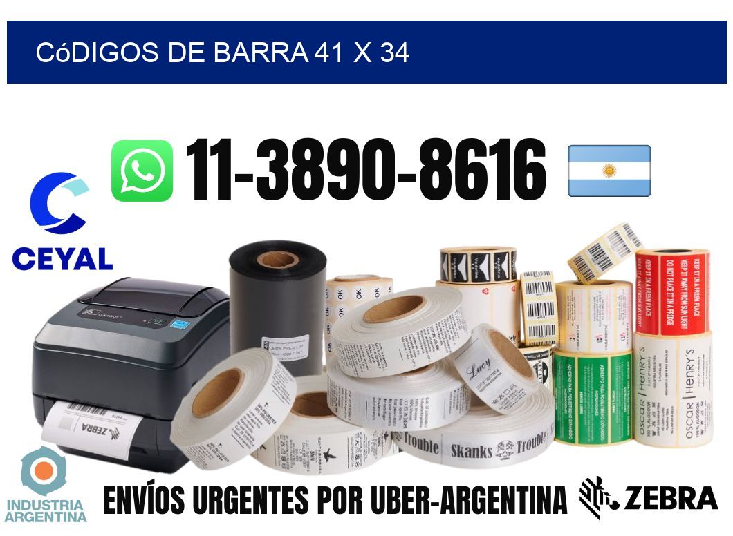 códigos de barra 41 x 34