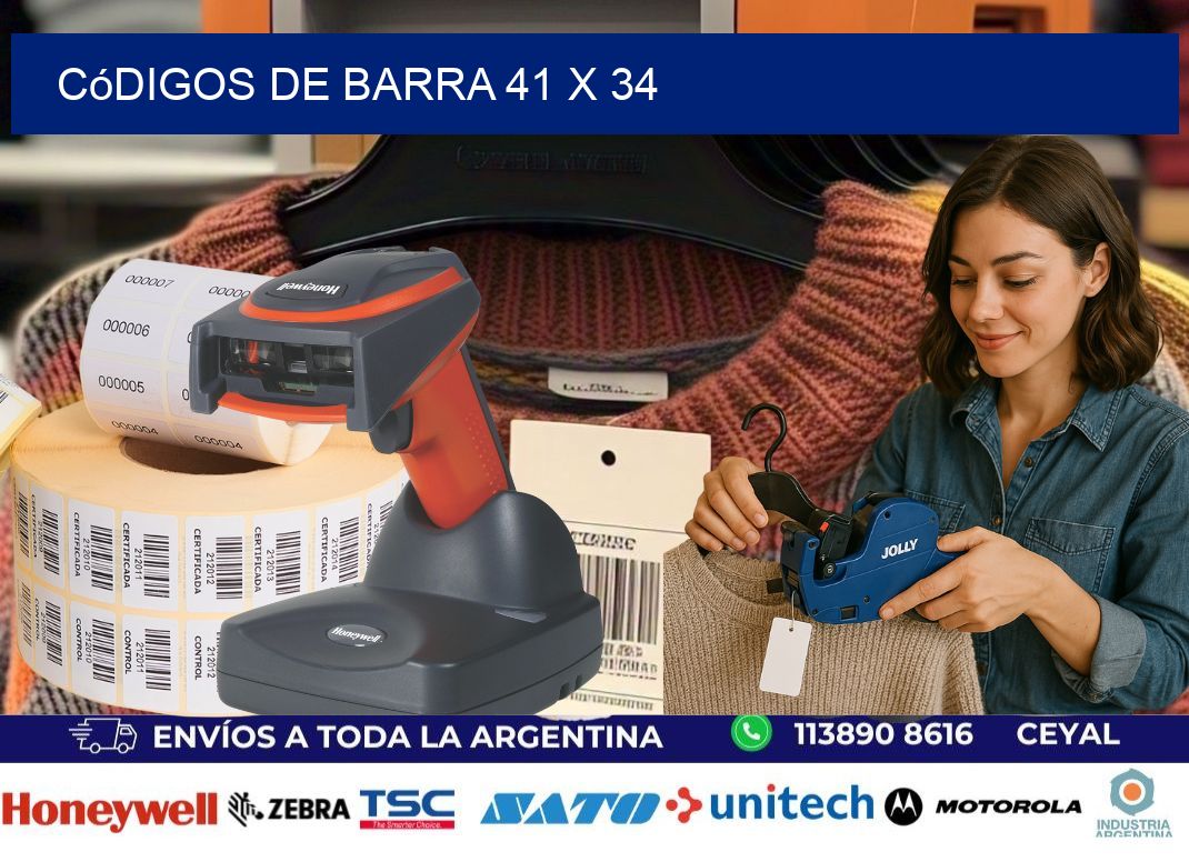 códigos de barra 41 x 34