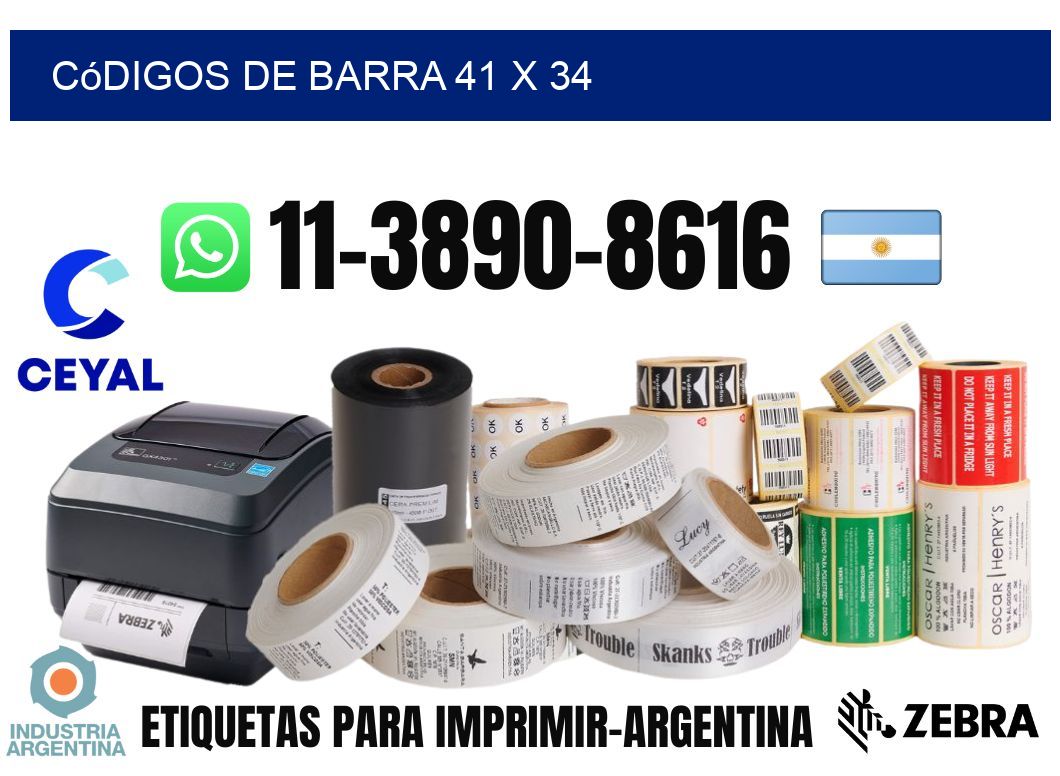 códigos de barra 41 x 34