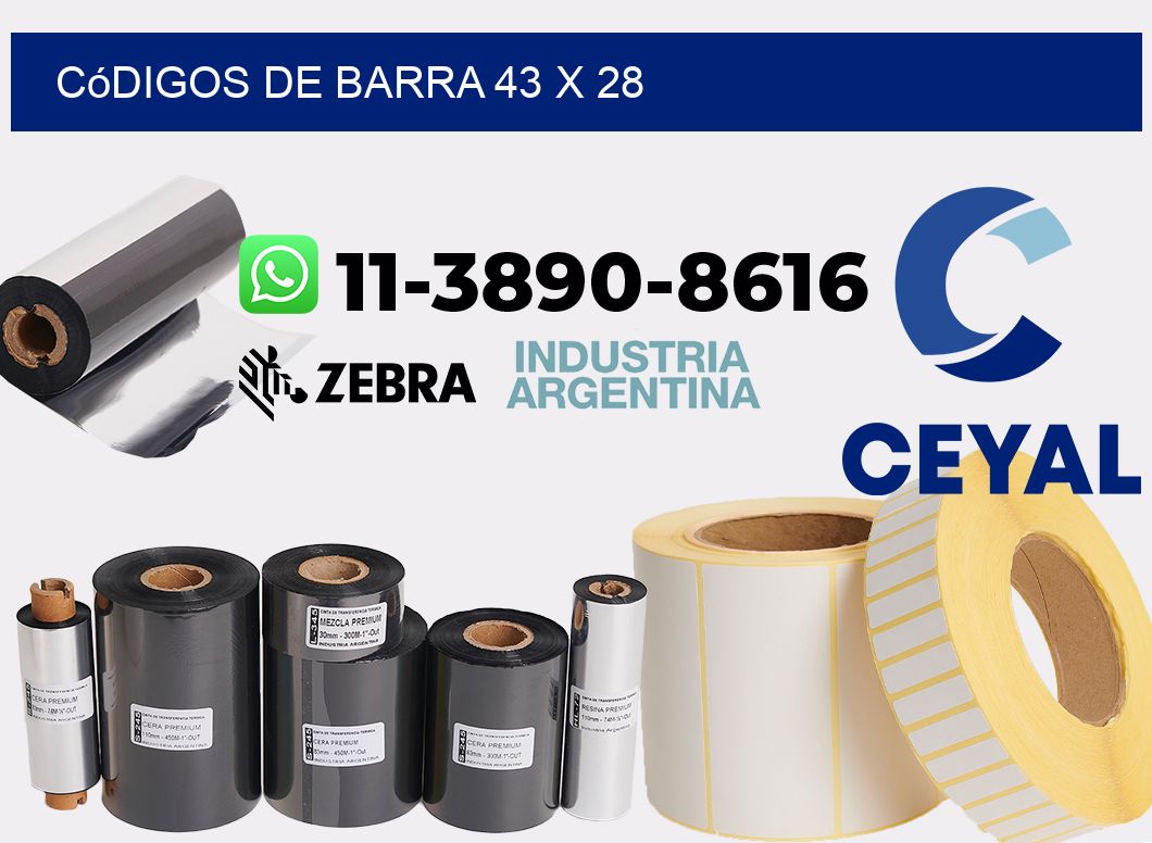 códigos de barra 43 x 28