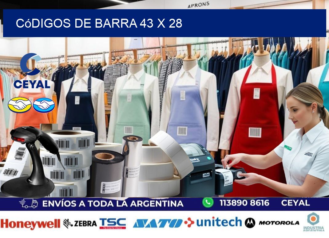 códigos de barra 43 x 28