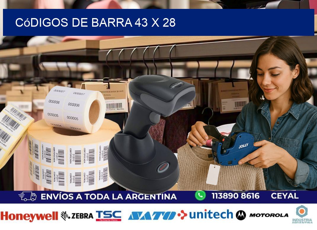 códigos de barra 43 x 28