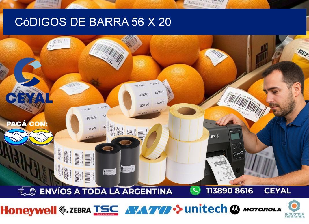 códigos de barra 56 x 20
