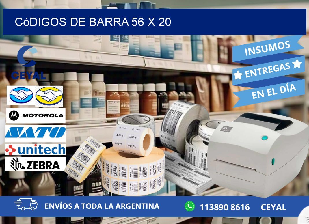 códigos de barra 56 x 20