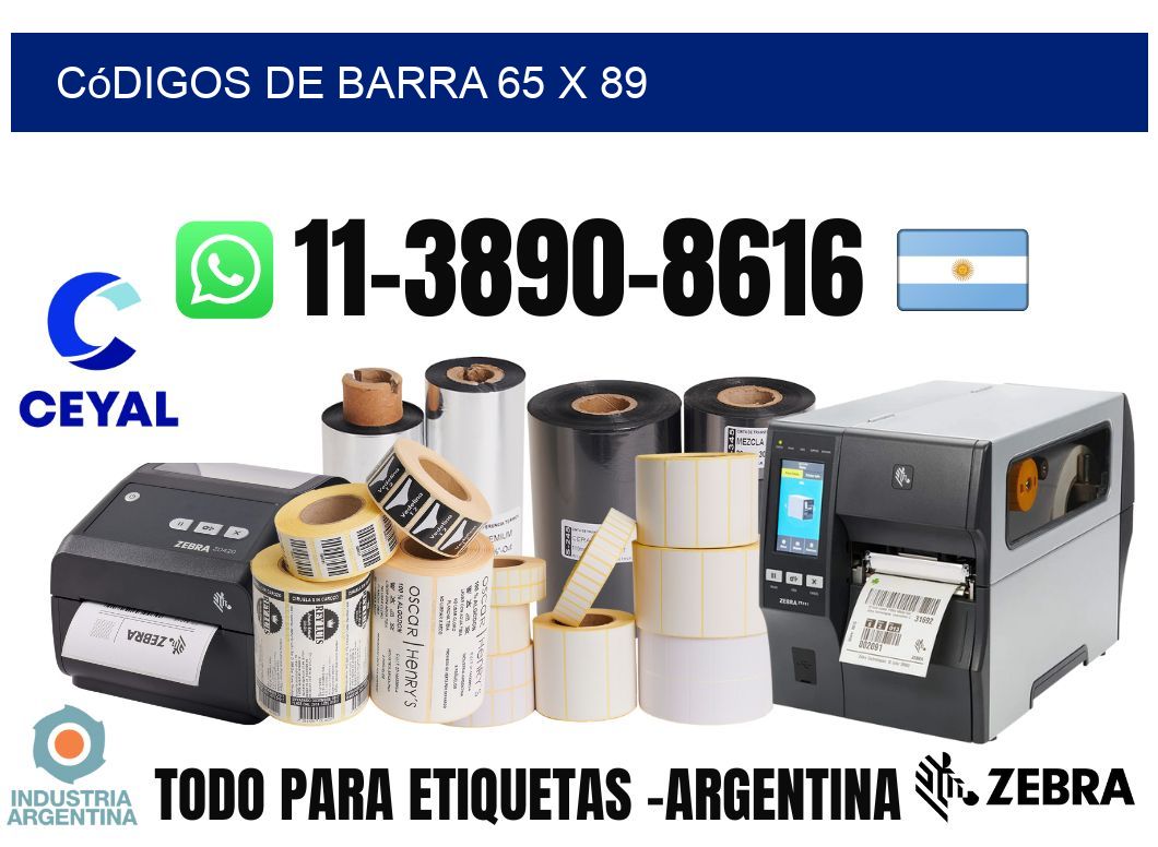 códigos de barra 65 x 89