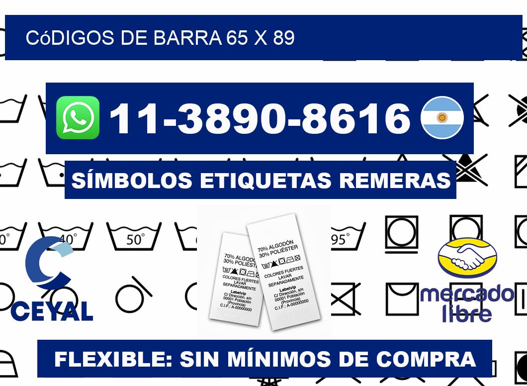 códigos de barra 65 x 89