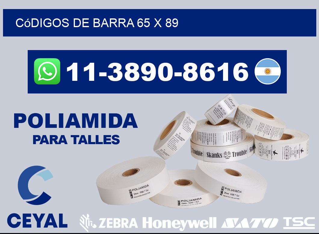 códigos de barra 65 x 89