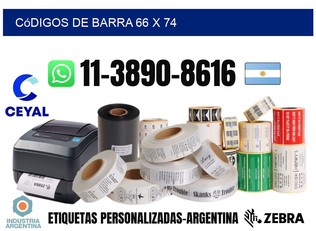 códigos de barra 66 x 74