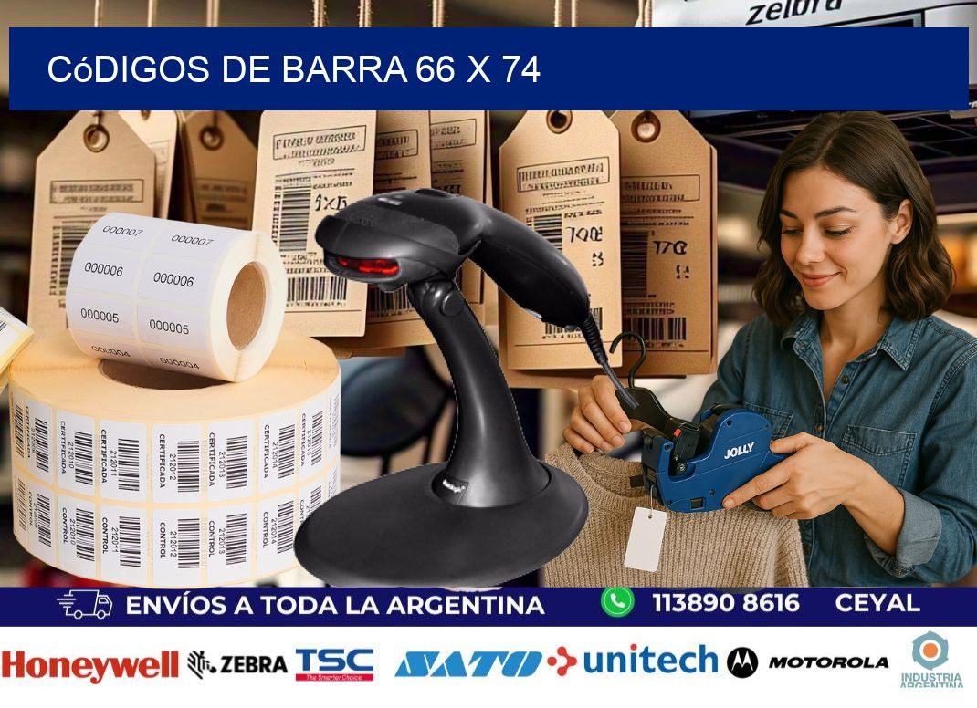códigos de barra 66 x 74