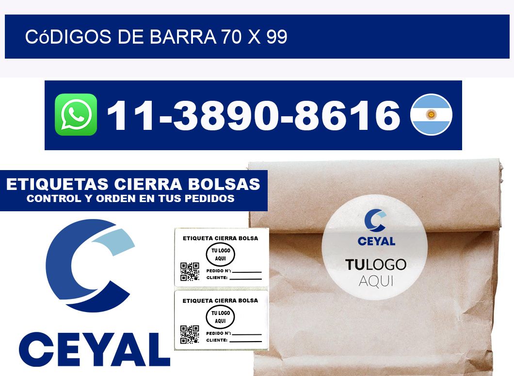 códigos de barra 70 x 99